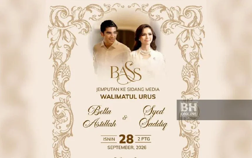 Hari bahagia makin dekat, Syed Saddiq, Bella Astillah adakan sidang media, Isnin ini