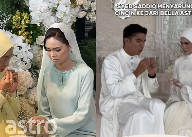 “Sama Eh Style Mak Dan Anak” – Gelagat Syed Saddiq & Ibu Tiup Sebelum Sarungkan Cincin Curi Perhatian